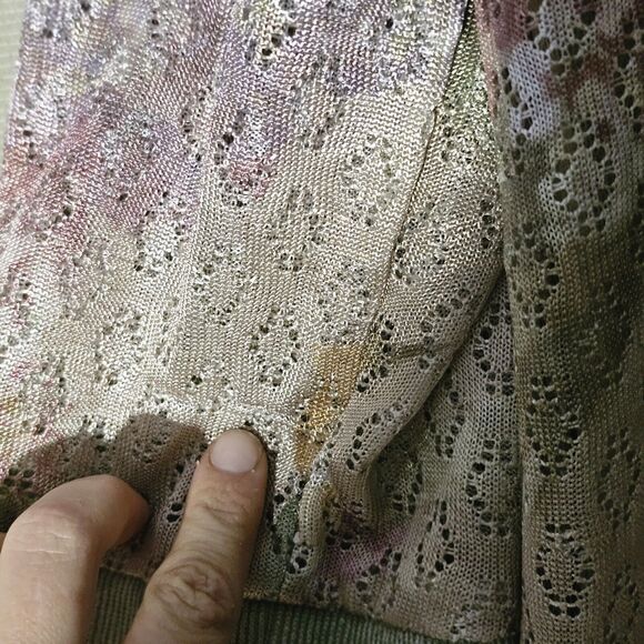 R&M Richards Karen Kwong Pink Pastel Floral Jacket Women's Size 10P Petites VTG - Picture 10 of 12